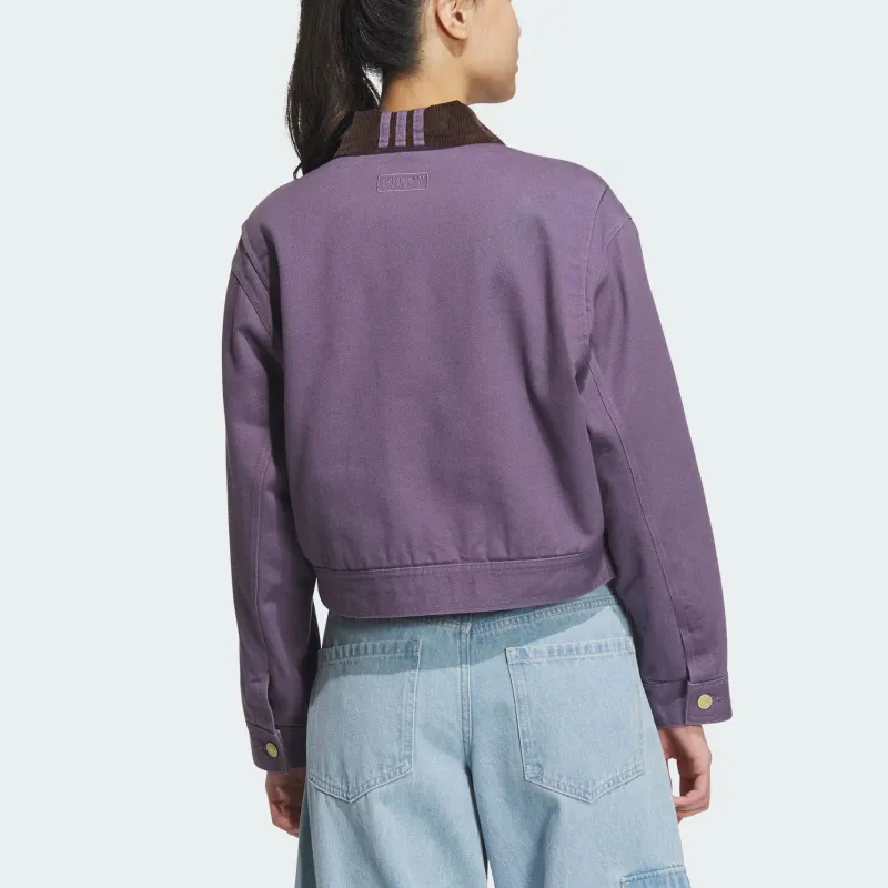 Adidas Originals WASH PAD JKT W Puffer Jacket Women's Dark Gray Violet/Gold-2