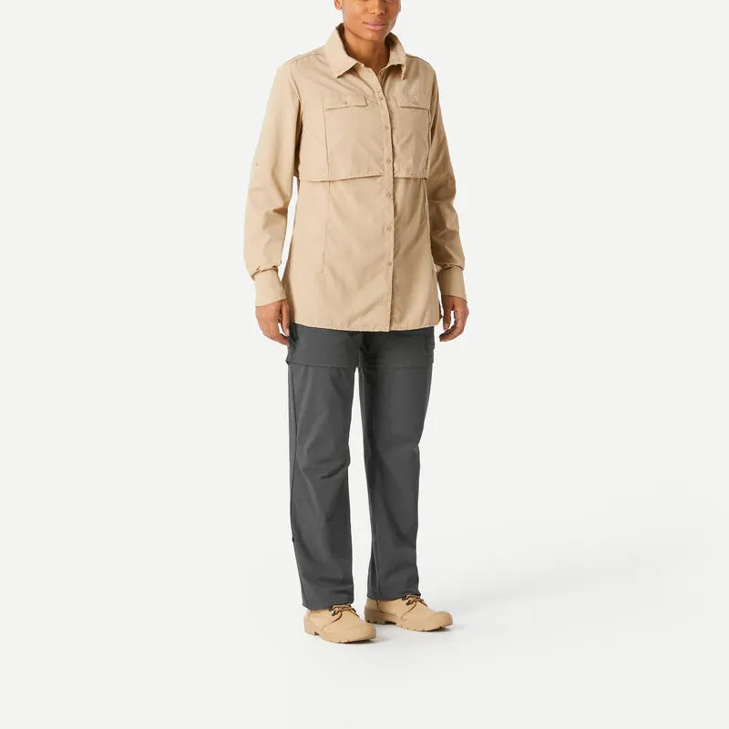 DECATHLON FORCLAZ Shirt Women's Milk Tea/Brown-2
