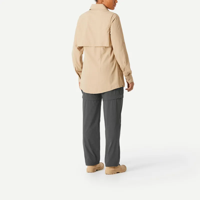 DECATHLON FORCLAZ Shirt Women's Milk Tea/Brown-3
