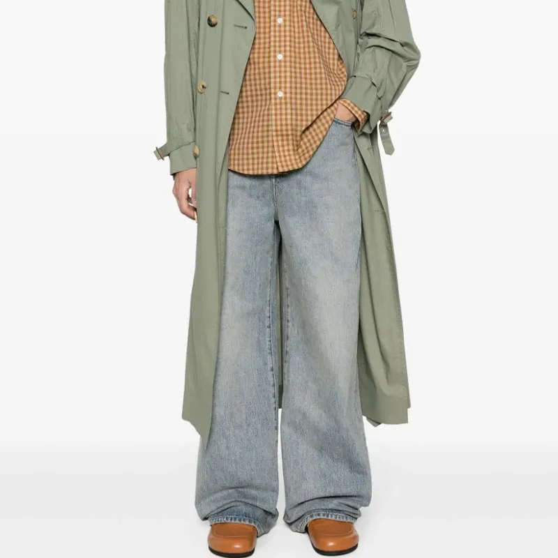 LOEWE Logo Patch Wide Leg Jeans-4