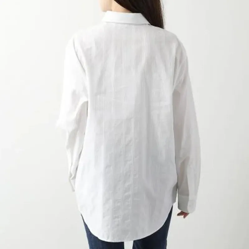 CELINE Tommy Shirt In Striped Cotton And Linen-3