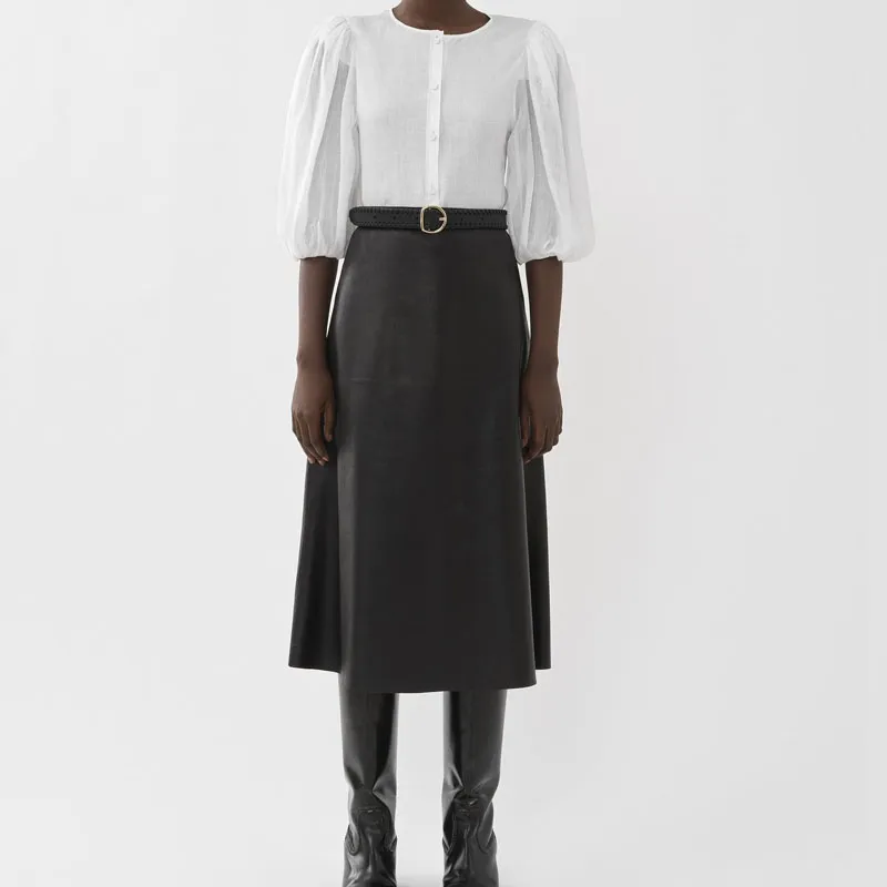 Chloé Puff sleeved Buttoned Blouse-3
