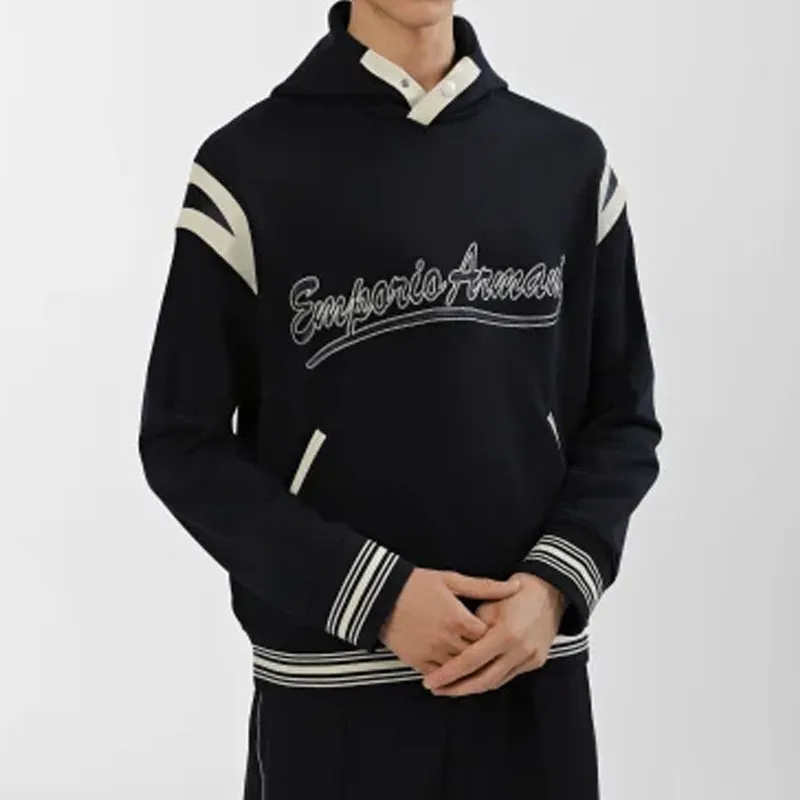 EMPORIO ARMANI Logo Embroidered Hoodie-3