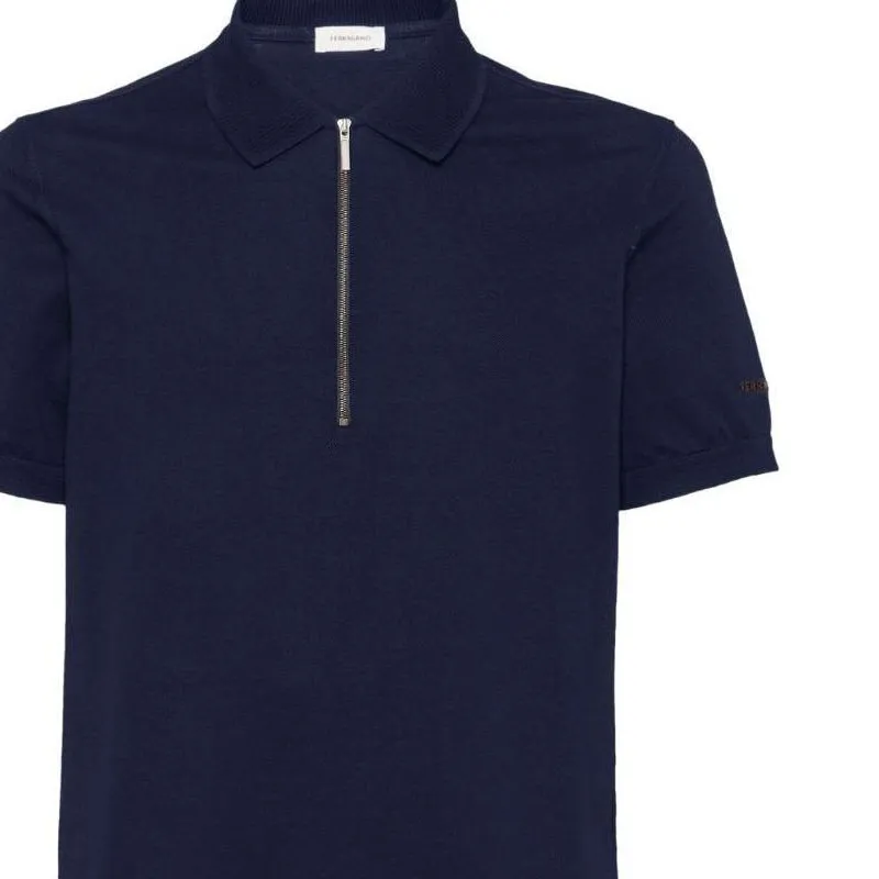 Ferragamo Half Zipped Short Sleeved Polo Shirt-5