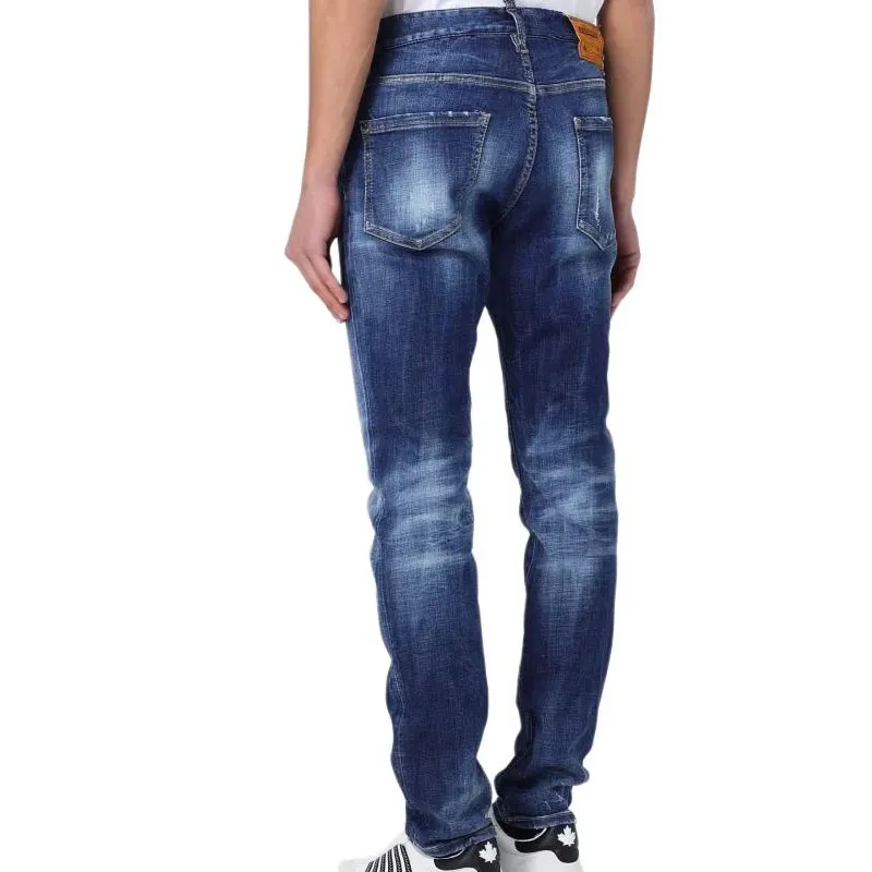DSQUARED 2 Dark Basic Washed Skater Jeans-7