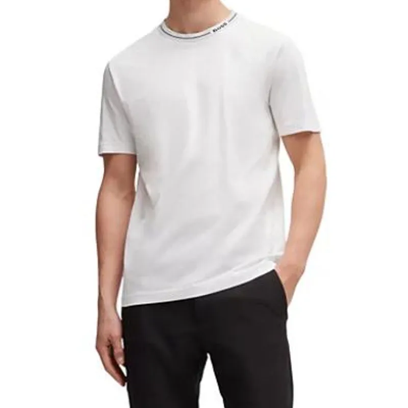 HUGO BOSS Logo Intarsia Knitted T Shirt-2
