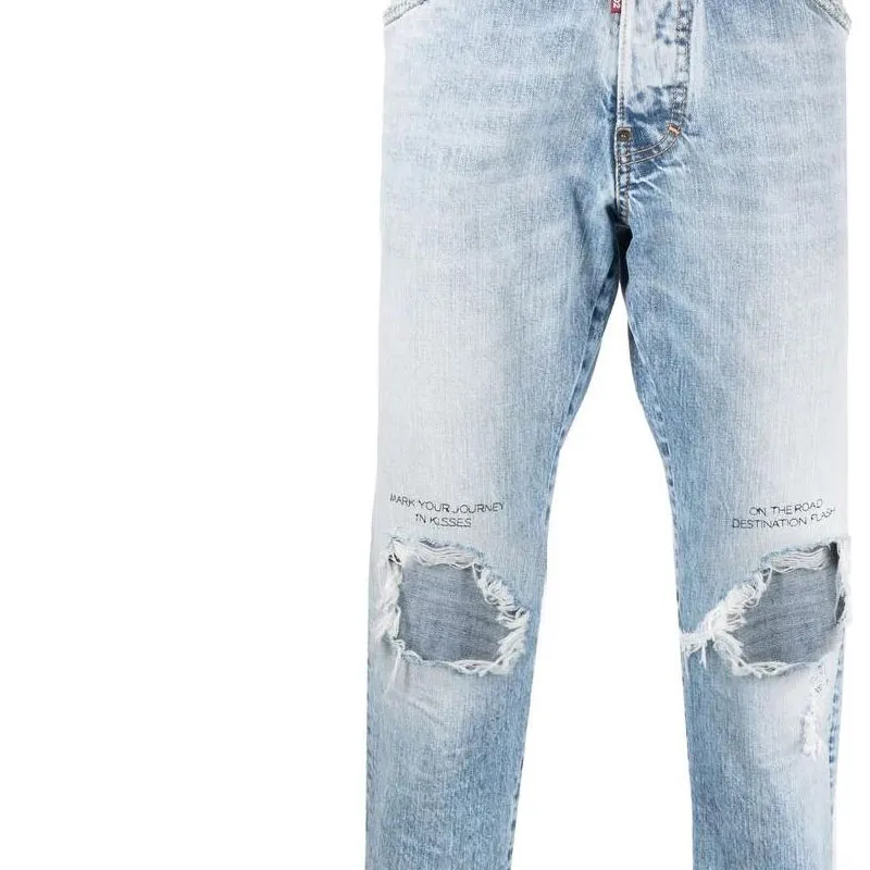 DSQUARED2 Distressed Straight leg Jeans-5