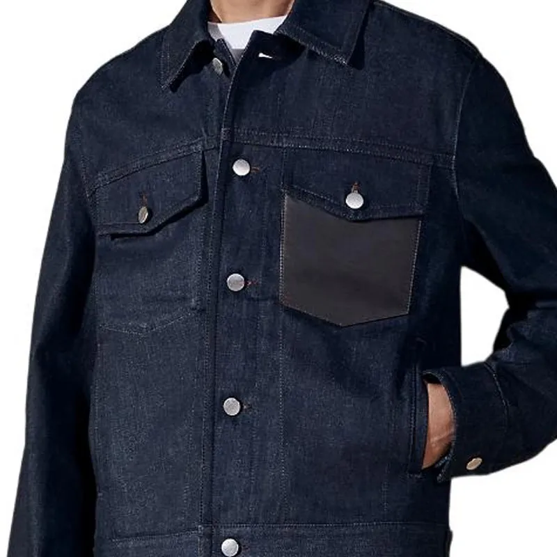 HERMES Denim Jacket Men's Indigo-5