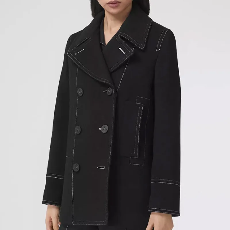 Burberry Velvet Jackets Women's Black-4
