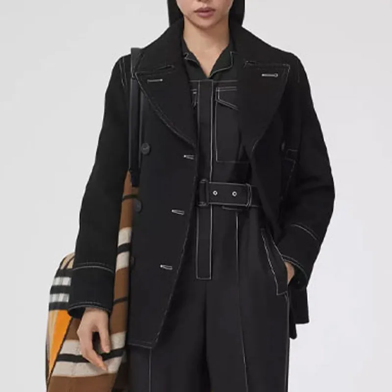 Burberry Velvet Jackets Women's Black-2