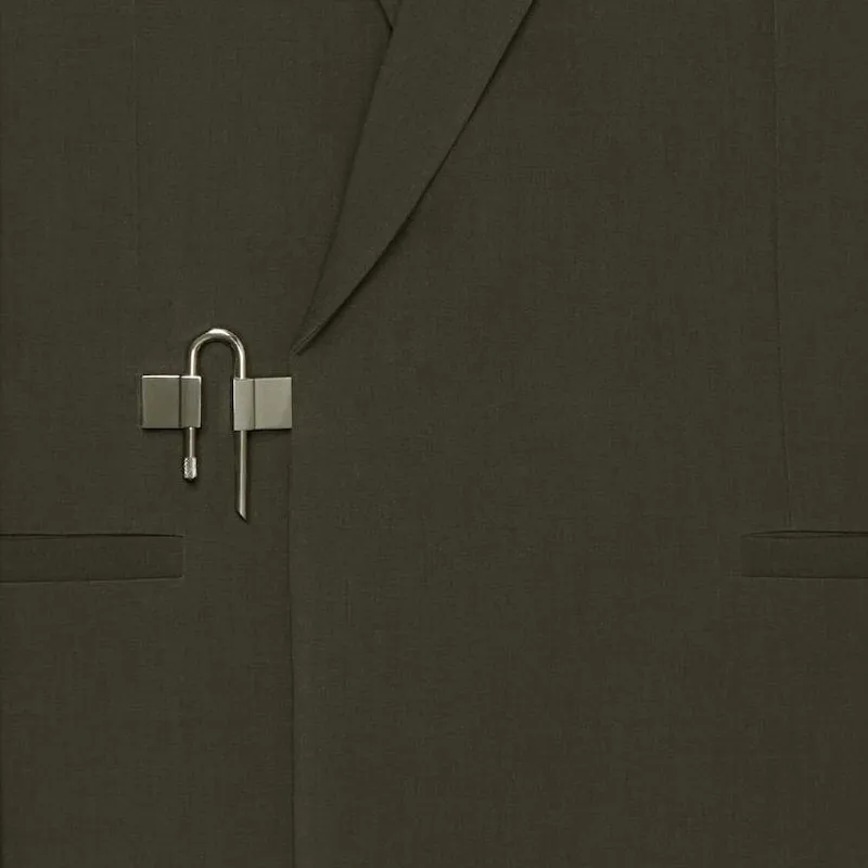Givenchy U Lock Buckle Wool Blazer-5