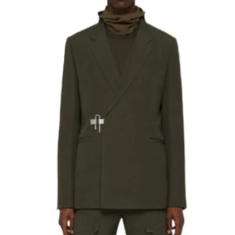 Givenchy U Lock Buckle Wool Blazer-4