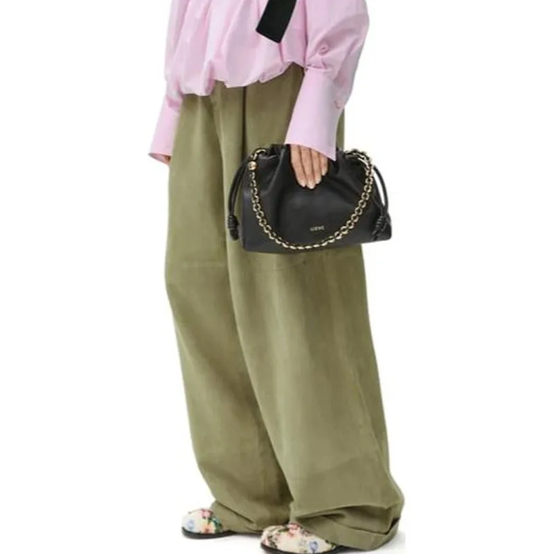 LOEWE SS24 Casual Pants Women's Green-2