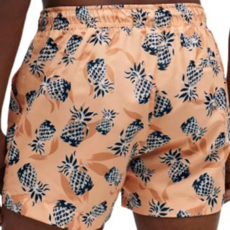 HUGO BOSS Fully Lined Swim Shorts With Pineapple Motif Swimming Shorts Men's Orange-2