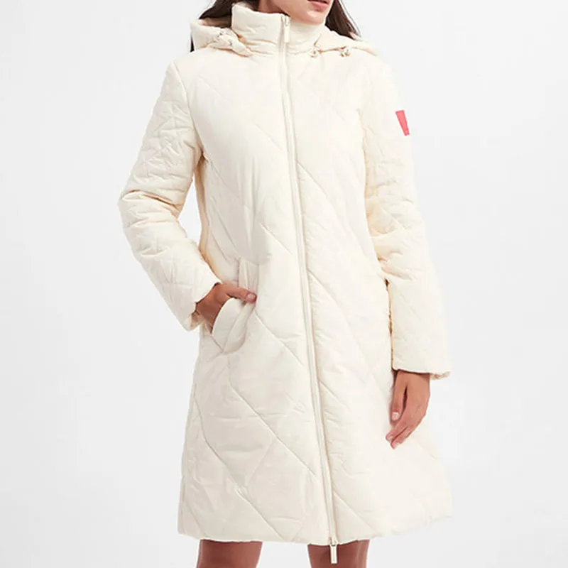 ARMANI EXCHANGE Puffer Jackets Women's Ecru-3