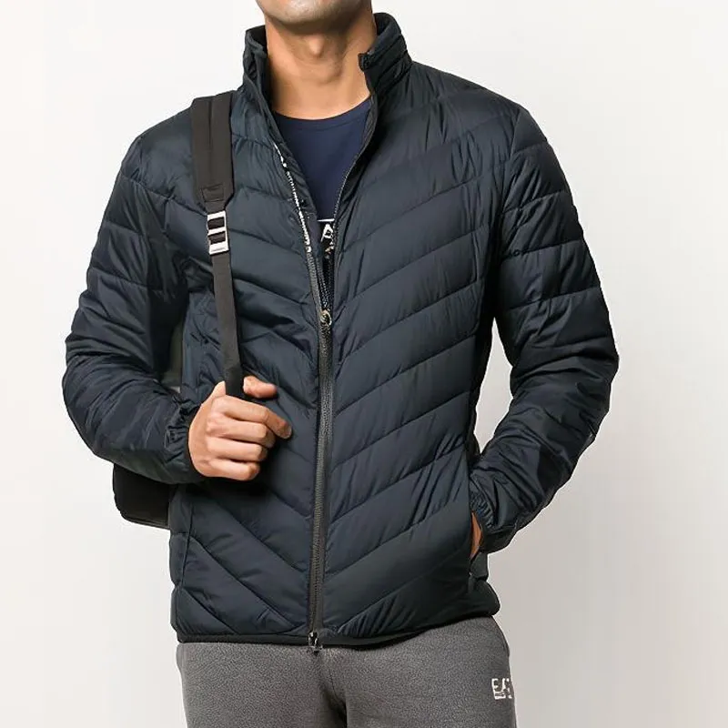EMPORIO ARMANI EA7 Down Jacket Men's Night Blue-3