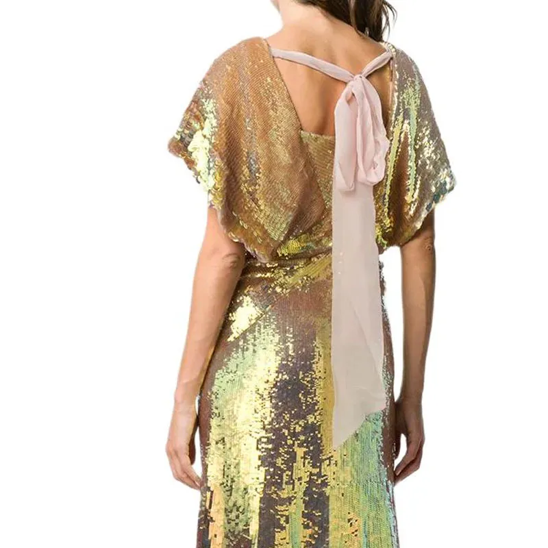 TEMPERLEY LONDON Bardot Sequinned Iridescent Gown-1