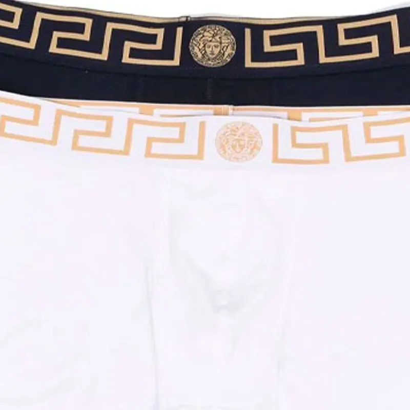 VERSACE Men's FW21 Boxer Briefs 1 Set Of 2 Packs Black/White-3