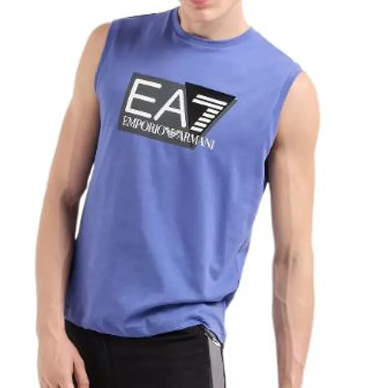 EMPORIO ARMANI EA7 SS24 T Shirt Men's Blue Purple-2