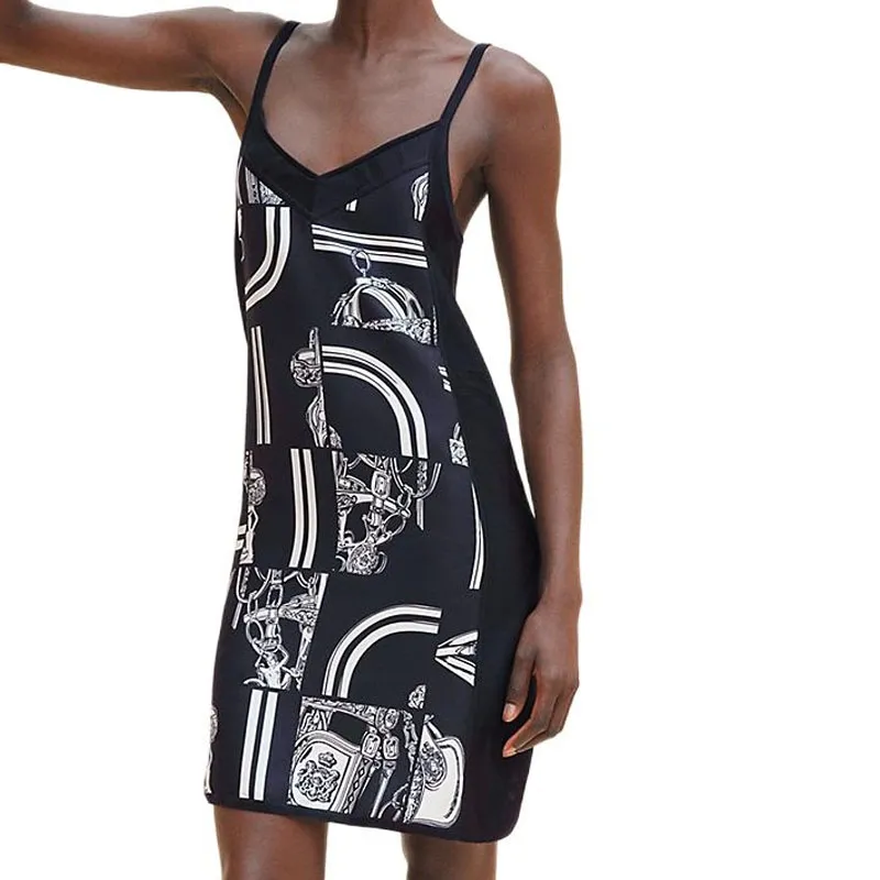 HERMES SS24 Slip Dresses Women's Black-1