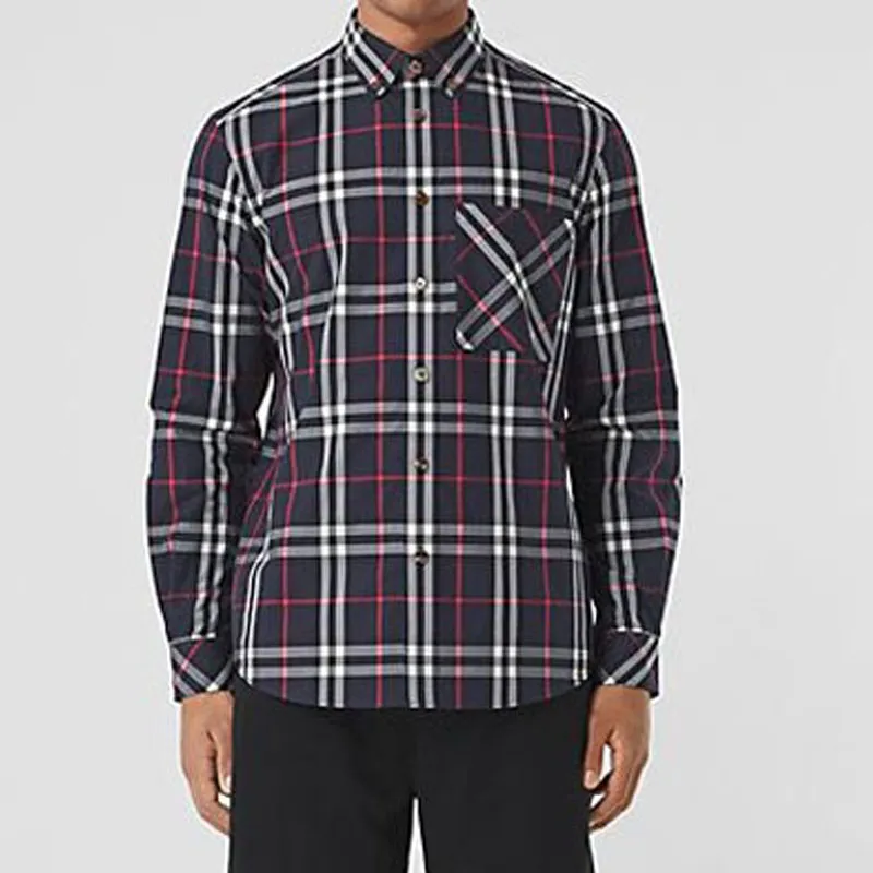 Burberry Shirt Men's Marine Blue-2