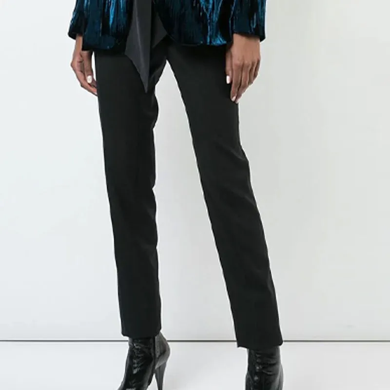 SAINT LAURENT Straight Leg Tailored Trousers-4