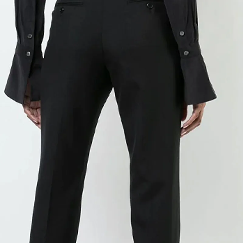 SAINT LAURENT Straight Leg Tailored Trousers-6