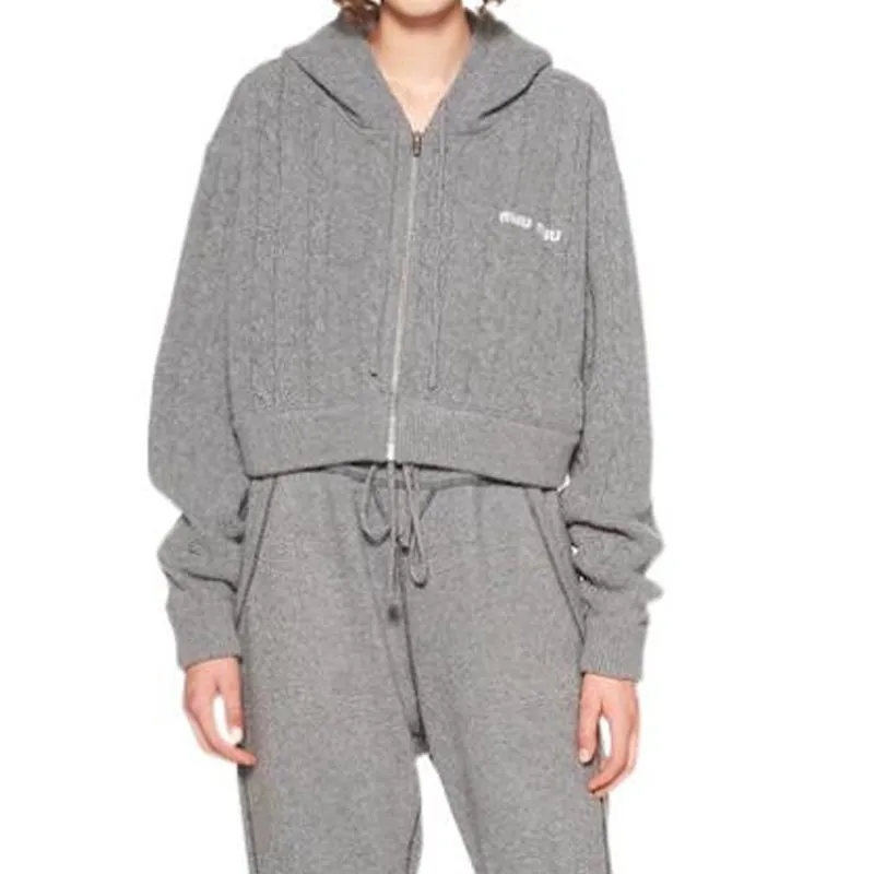 MIU MIU Cashmere Sweaters Women's Gray-4