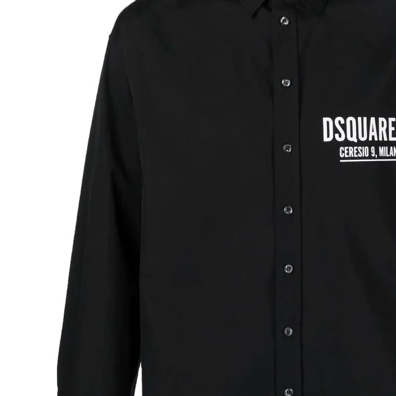 DSQUARED 2 Logo Printed Button Up Shirt-5