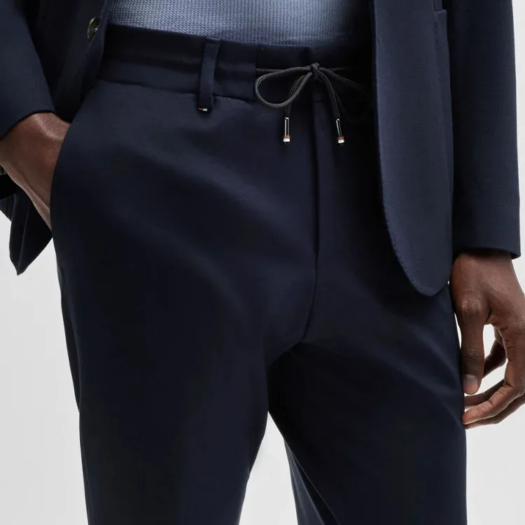 HUGO BOSS Drawstring Straight Leg Trousers-4