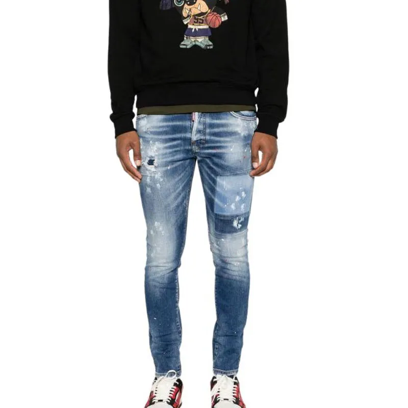 DSQUARED 2 Skater Straight Leg Distressed Jeans-2