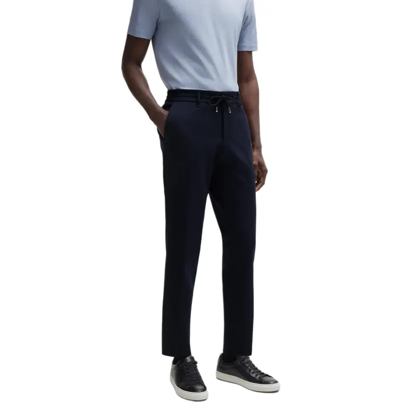 HUGO BOSS Drawstring Straight Leg Trousers-1
