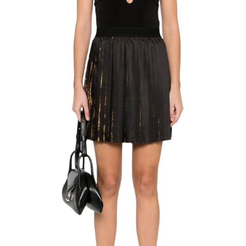 VERSACE JEANS COUTURE Elasticated Waistband Pleated Mini Skirt-2