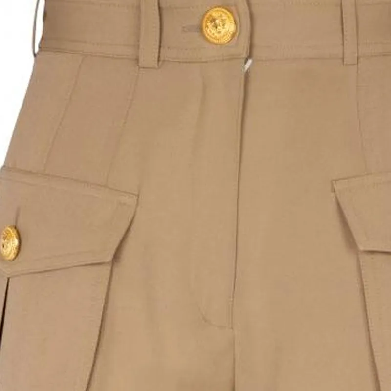 BALMAIN High waisted Flap pocket Shorts-2