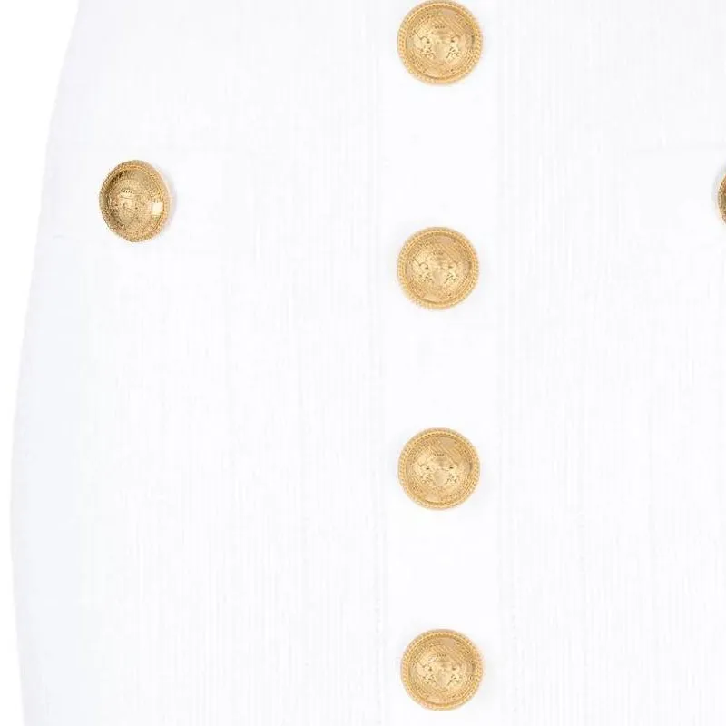BALMAIN Casual Short Skirts Women's White-5