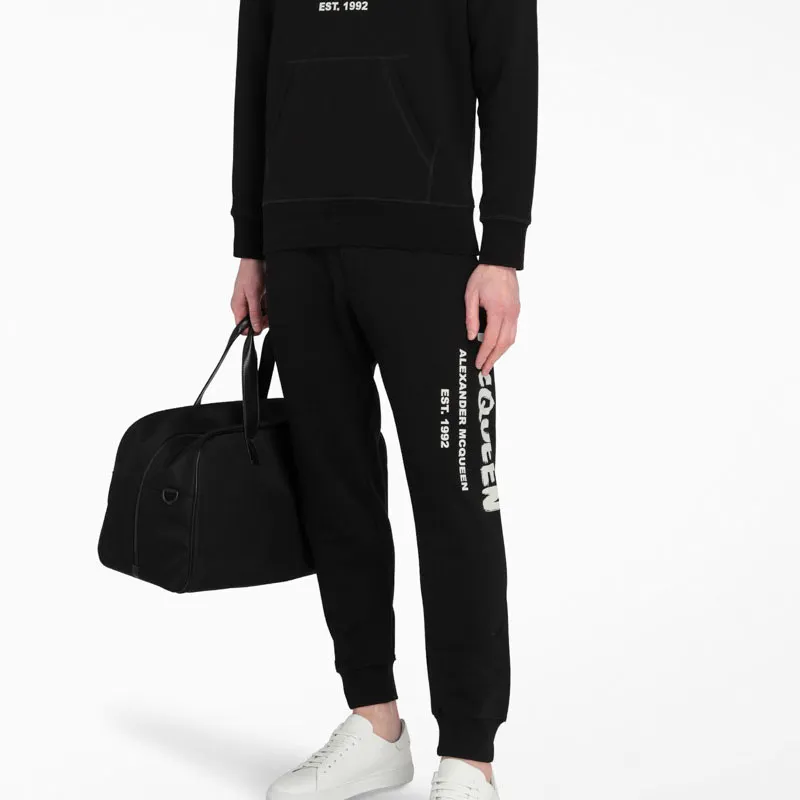 Alexander McQueen Graffiti Logo Printed Track Pants-3