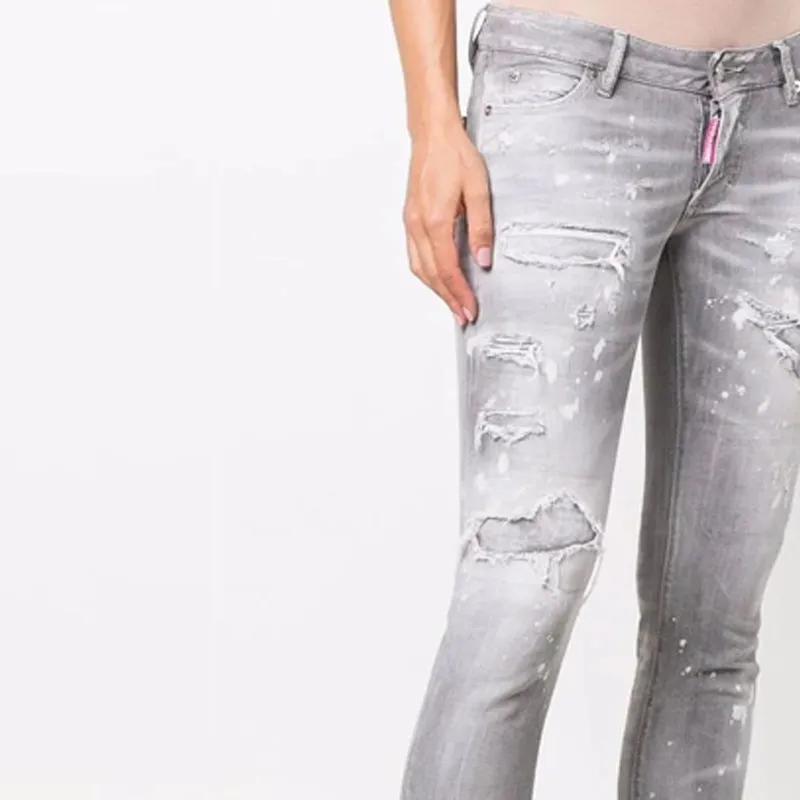 DSQUARED 2 Jennifer Cropped Distress-effect Jeans-4