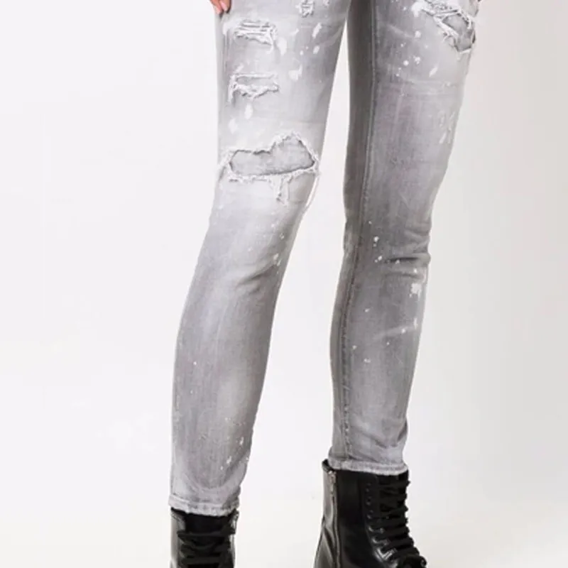 DSQUARED 2 Jennifer Cropped Distress-effect Jeans-5