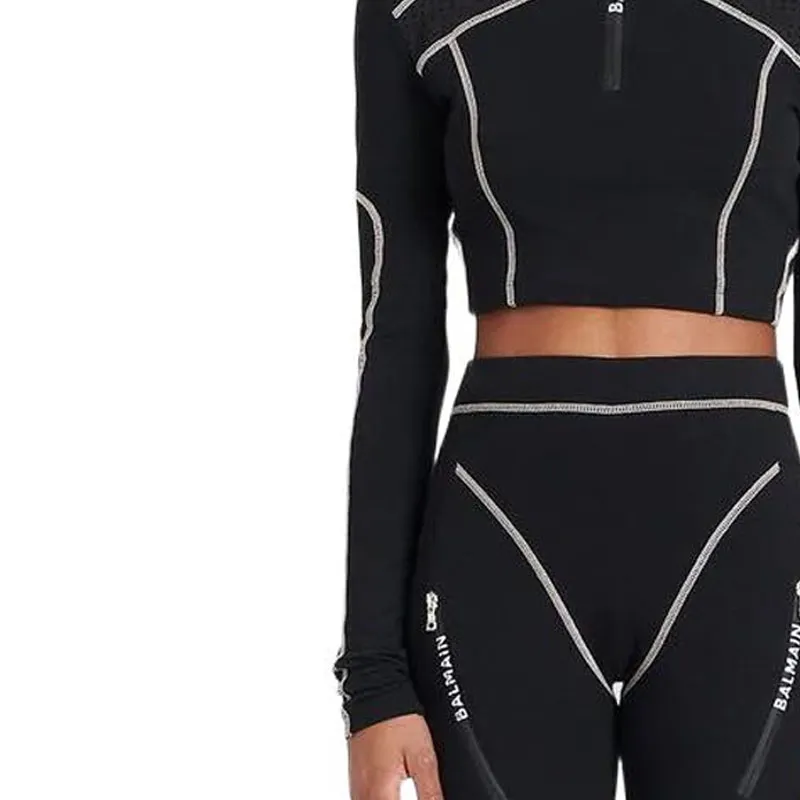 BALMAIN Crop Tops Women's Black-6