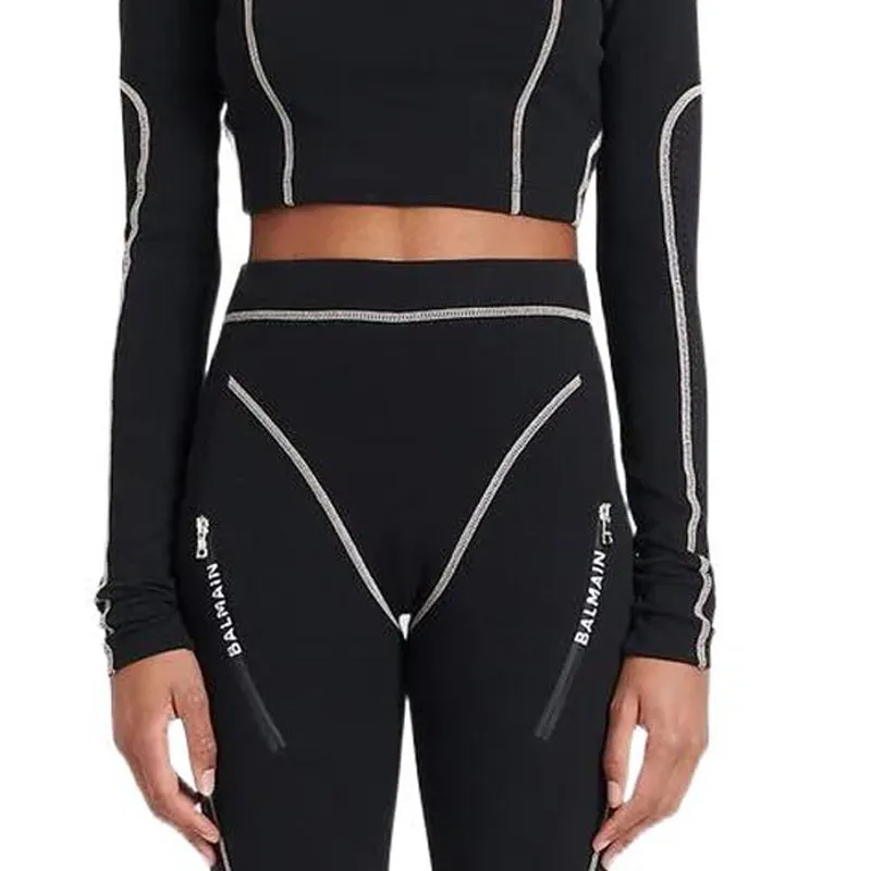 BALMAIN Crop Tops Women's Black-5