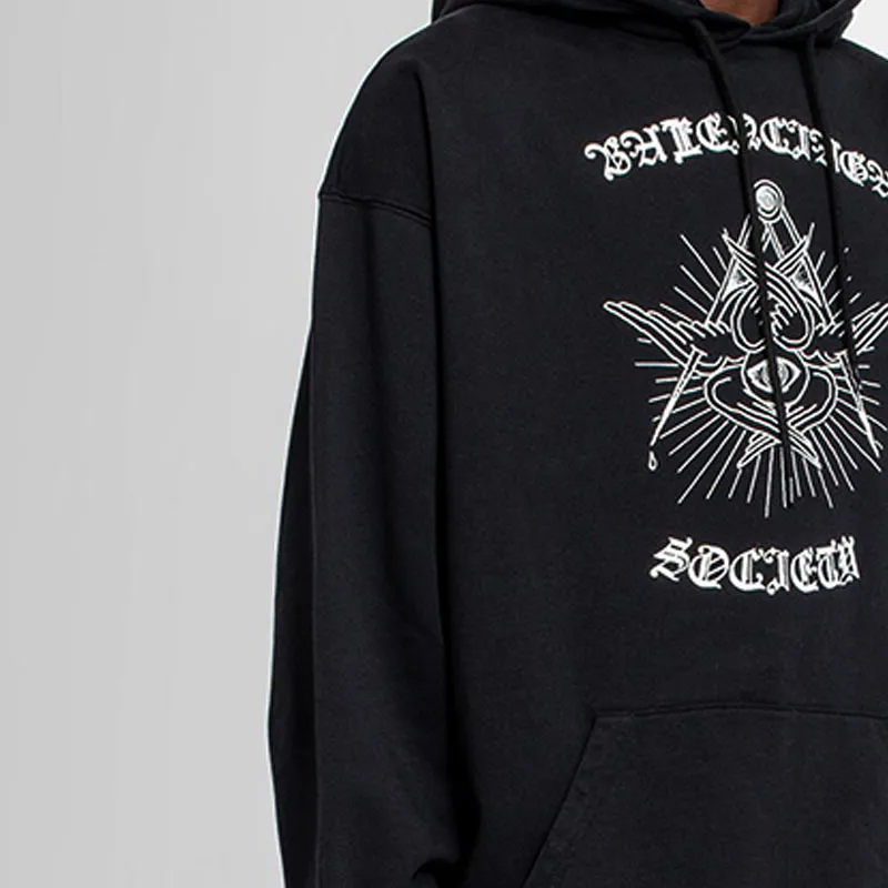 Balenciaga Gothic Logo Hoodie-5