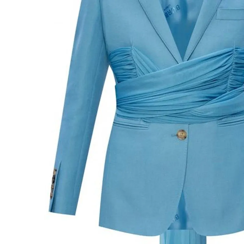 Burberry FW23 Business Suits Coats Women's Blue-5