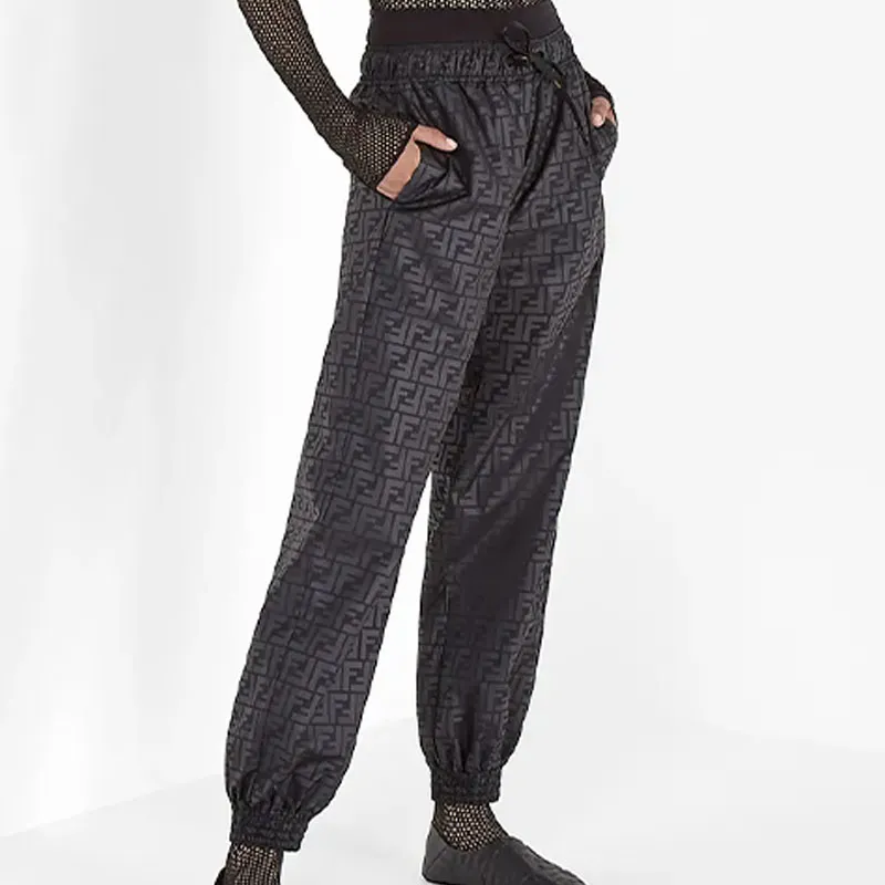 FENDI Knitted Sweatpants Women's Black-3
