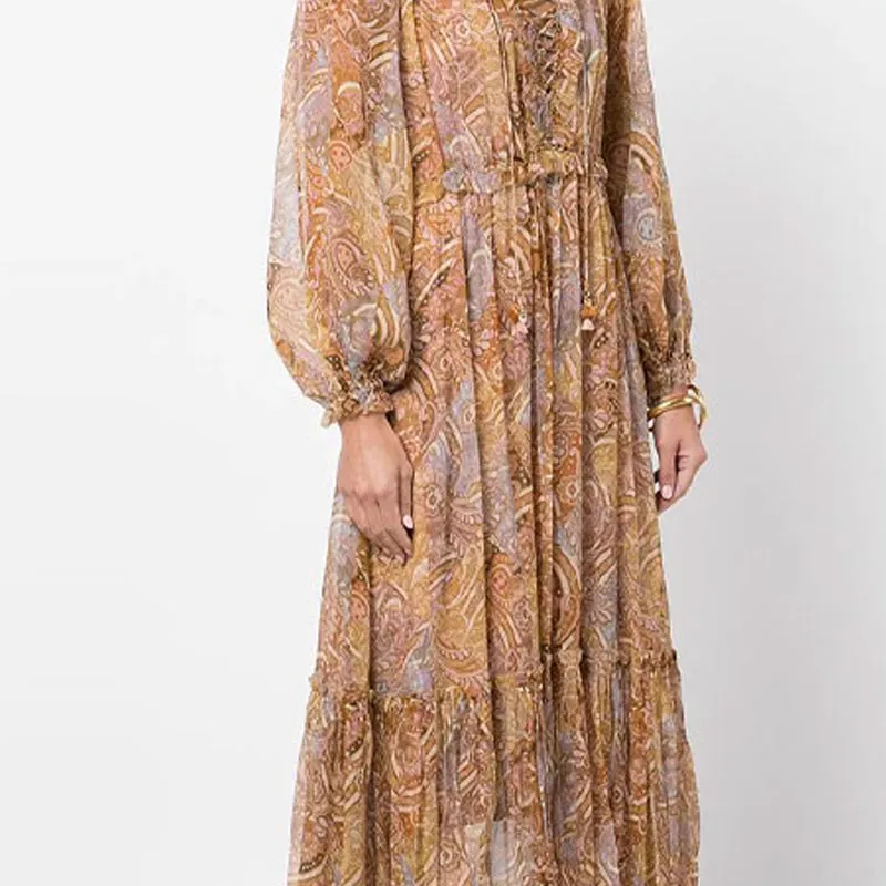 Zimmermann Long-Sleeved Dresses Women's Orange-5
