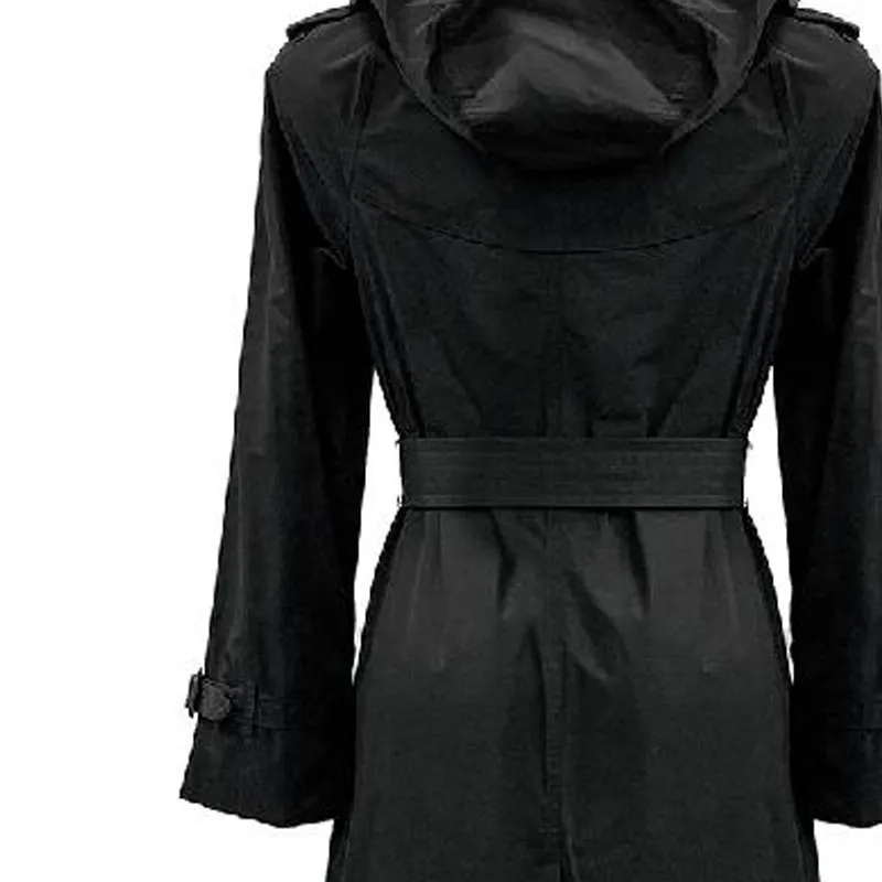 Burberry Women's Amberford Trench Coat Black-4