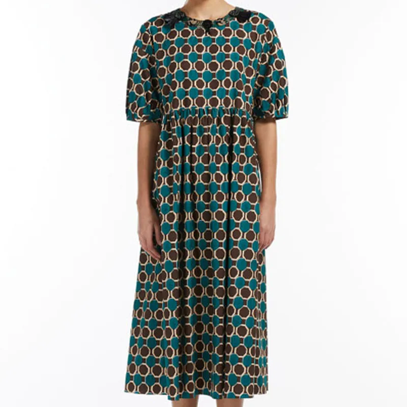MaxMara Short Sleeved Dresses Women's Green-4