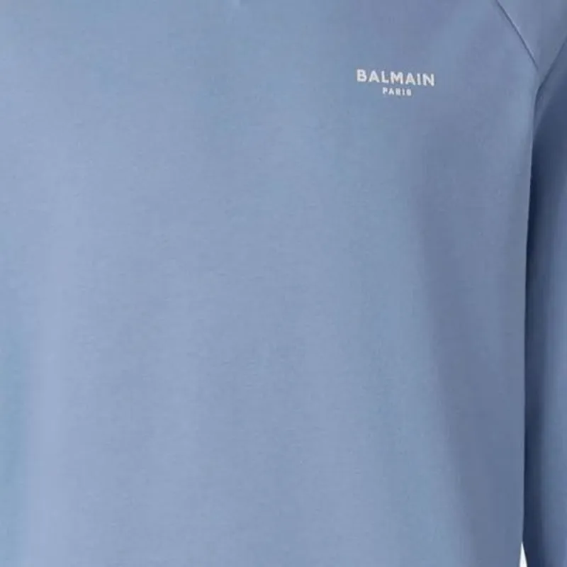 BALMAIN Logo print Crew neck Sweatshirt-4