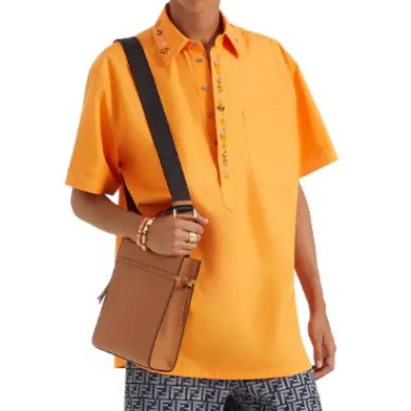 FENDI Shirts Men Orange-3