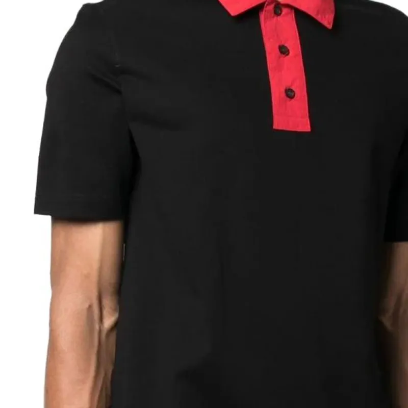 Ferragamo Contrasting-collar Cotton Polo Shirt-5