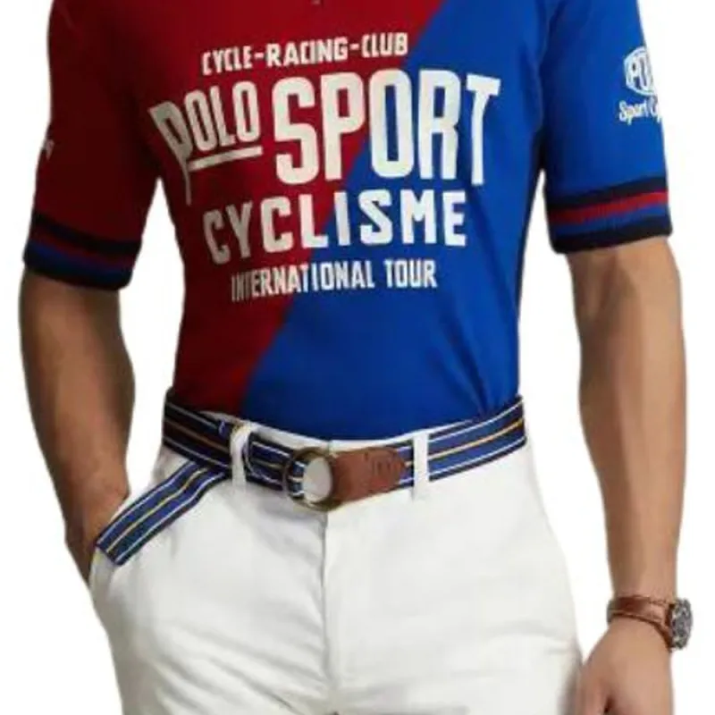 Polo Ralph Lauren Polo Sport Jersey Quarter Zip Shirt Polo Shirt Men's Blue-2